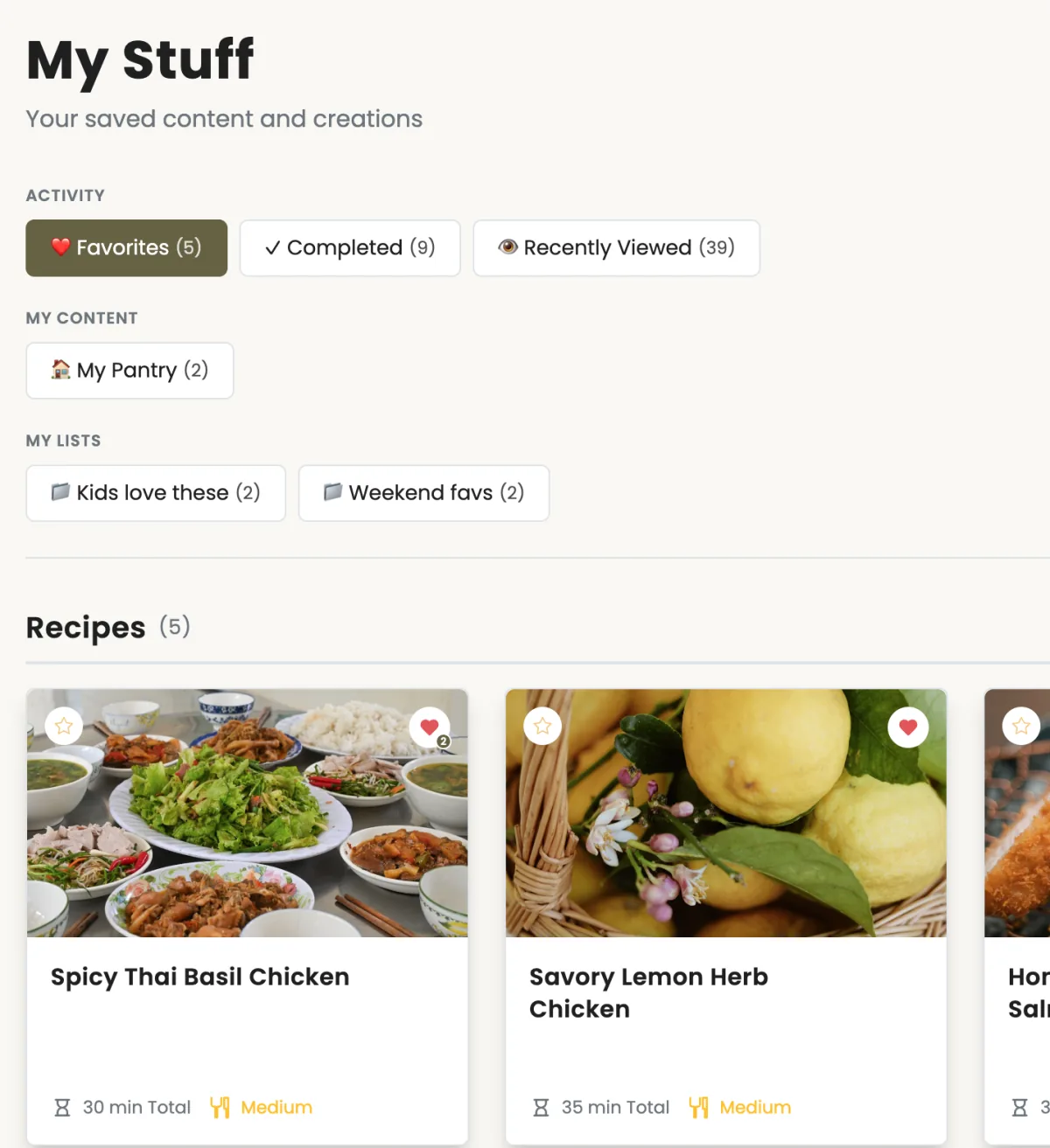 Member meal plan editing with ingredient swaps and personal recipe additions