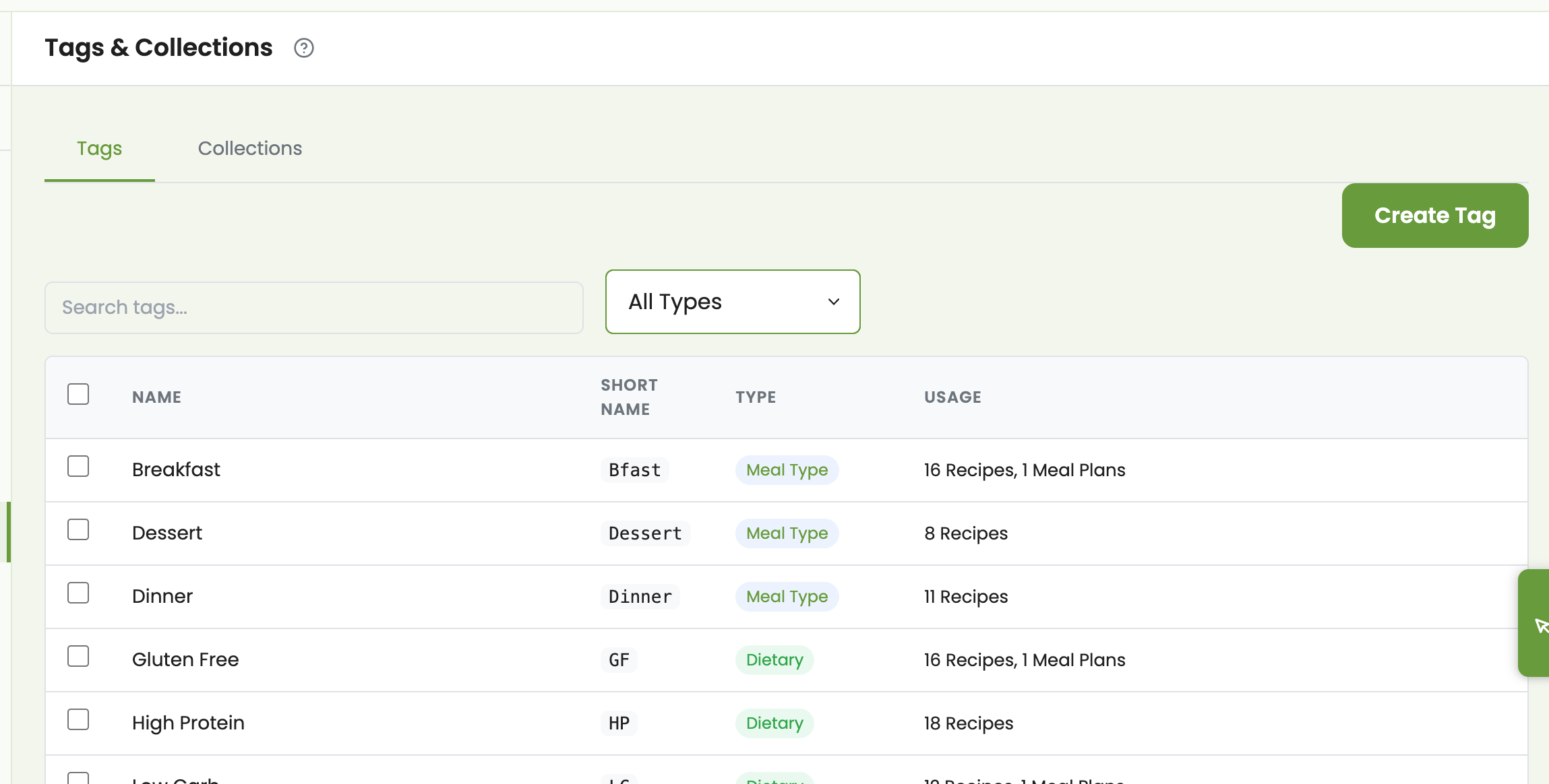 Collections management interface with cover images and descriptions